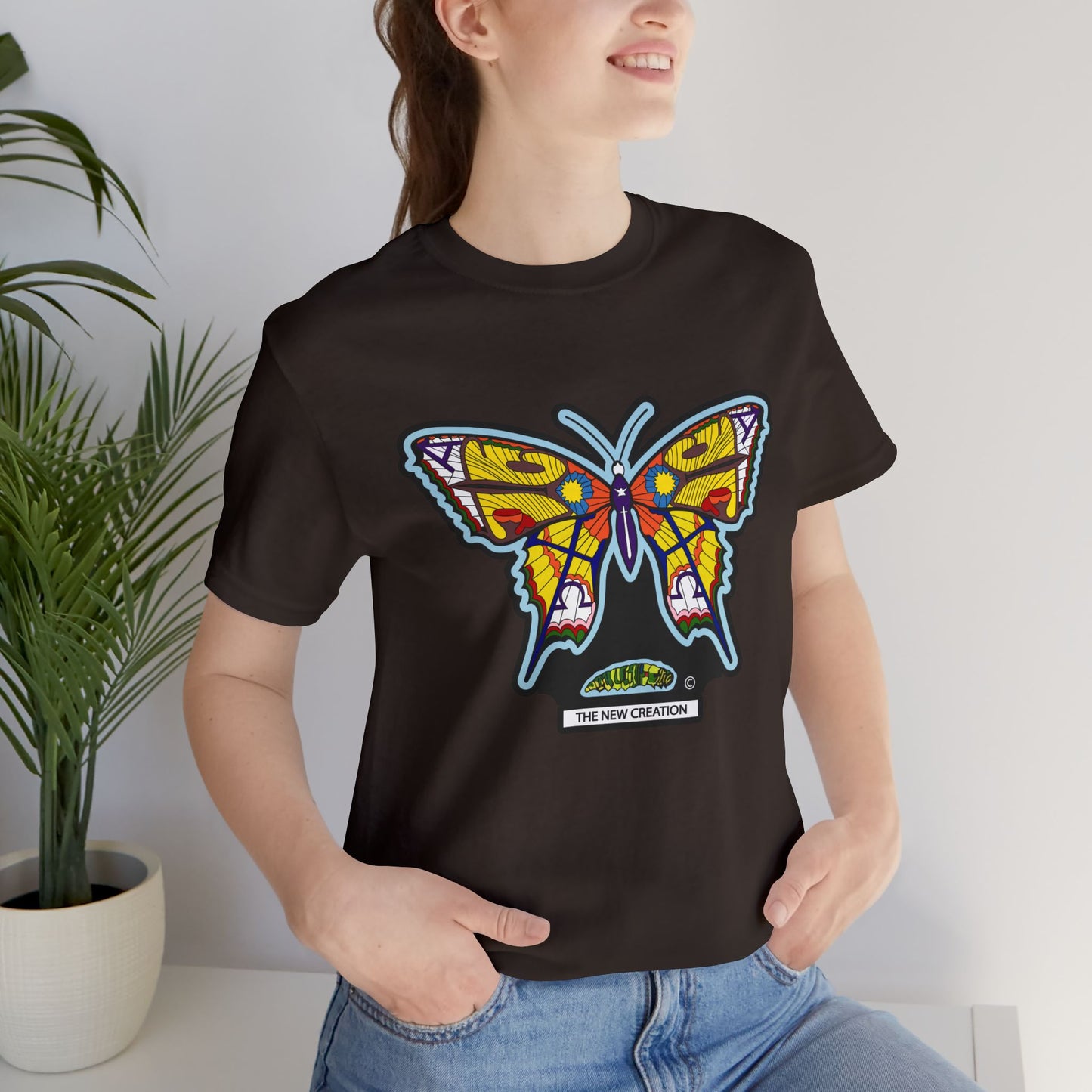 Vibrant Butterfly T-Shirt, Women Graphic Tee