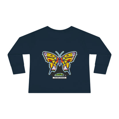 Butterfly Toddler Long Sleeve Tee – Soft Cotton Shirt with Symbolic Graphic for Everyday Play