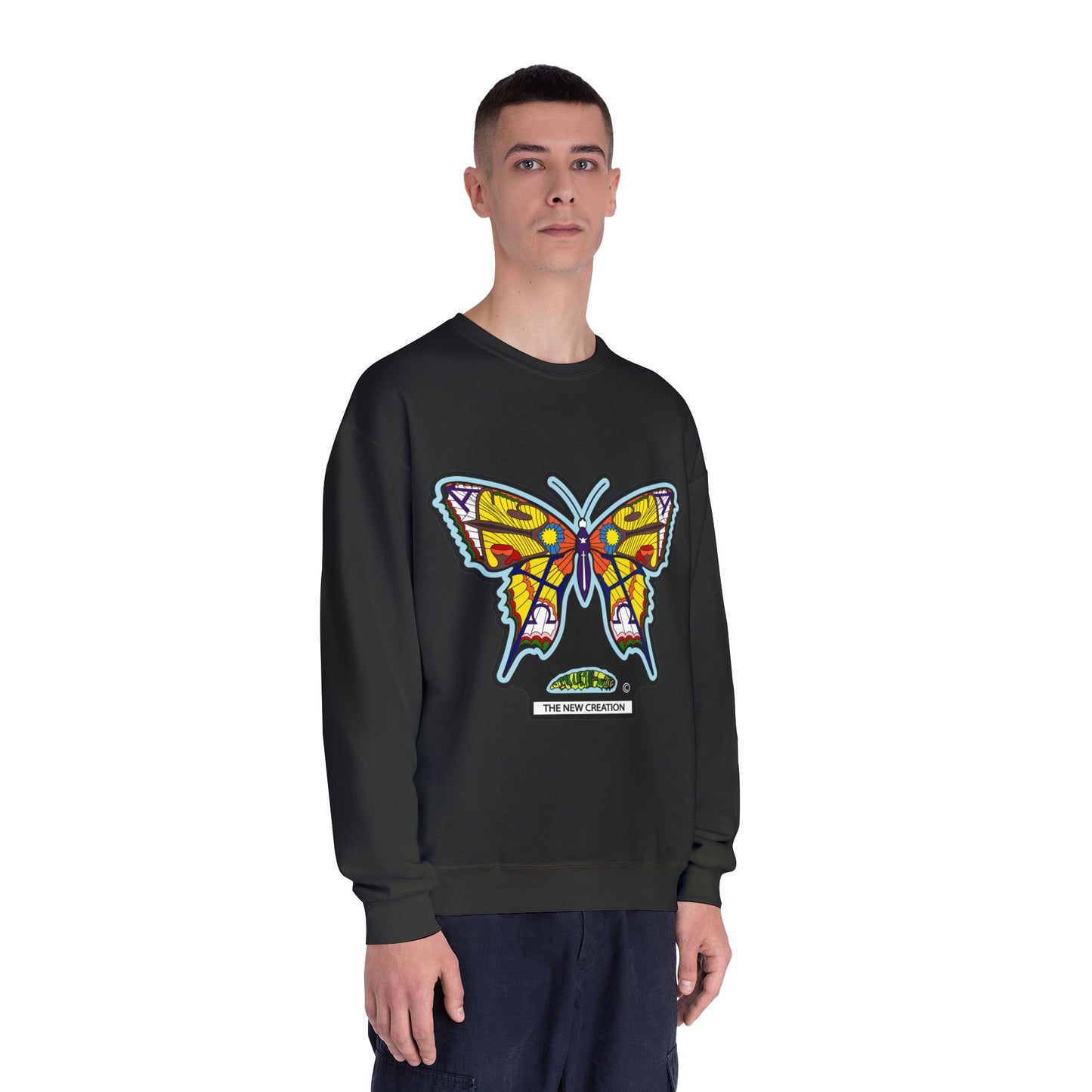 Butterfly Art Unisex Crewneck Sweatshirt, Cozy Butterflies Gift, Spring Apparel, Nature Lover Sweatshirt, Unique Graphic Sweatshirt