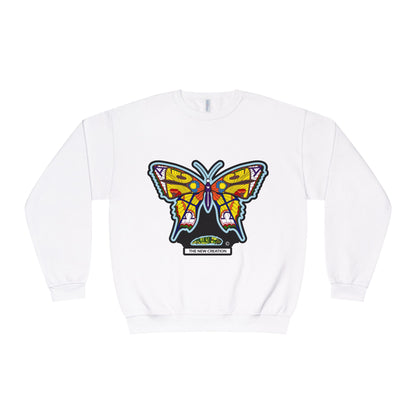 Butterfly Art Unisex Crewneck Sweatshirt, Cozy Butterflies Gift, Spring Apparel, Nature Lover Sweatshirt, Unique Graphic Sweatshirt