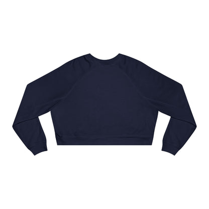 Butterfly Art Cropped Pullover – Women’s Soft Fleece Crop Sweatshirt with Empowering Design