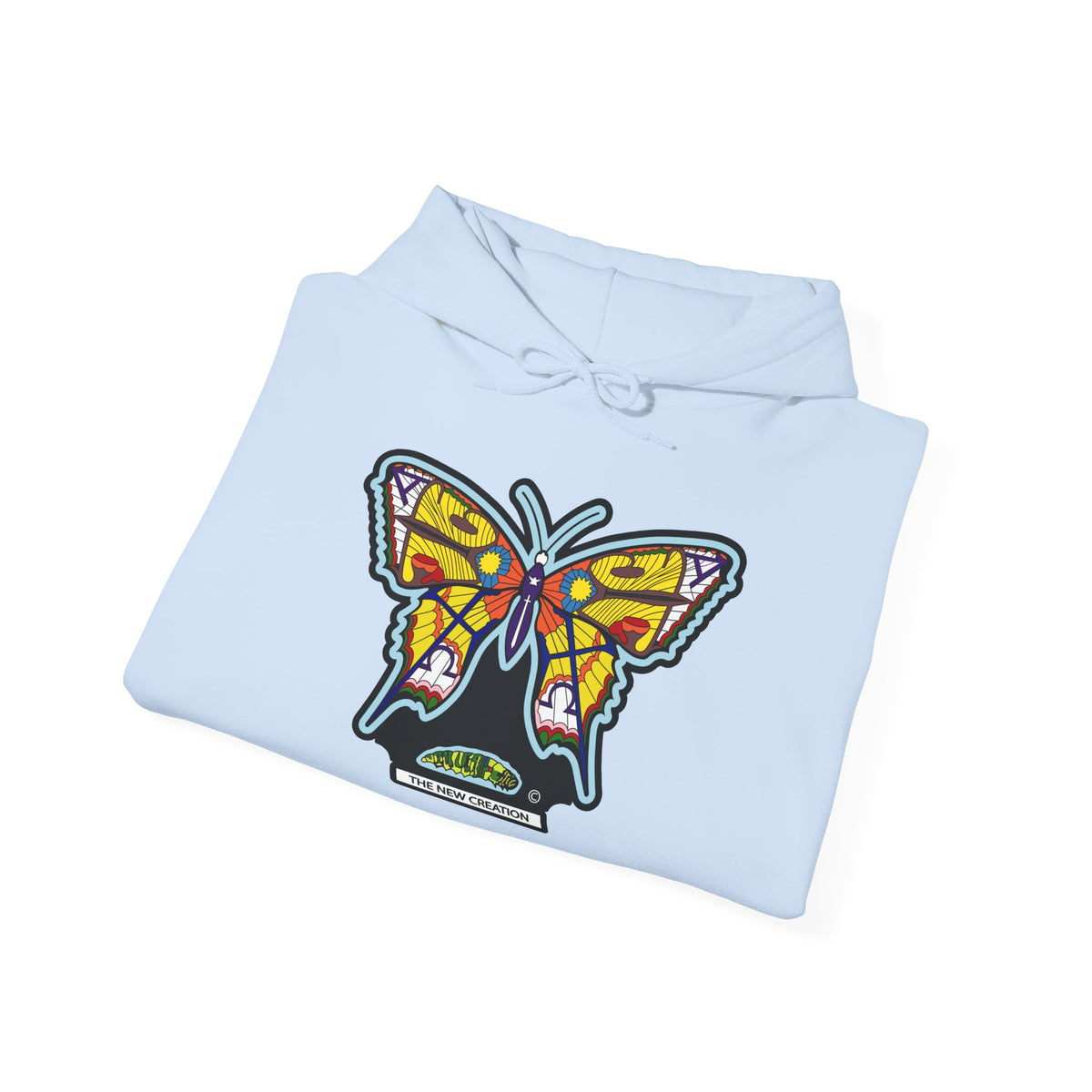 Butterfly Psychedelic Hoodie — Colorful Retro Moth Graphic Pullover