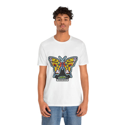 Colorful Butterfly Graphic Tee, Men's