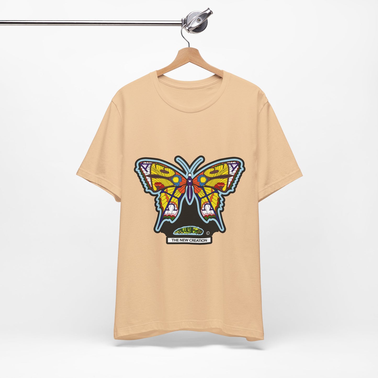 Colorful Butterfly Graphic Tee, Men's