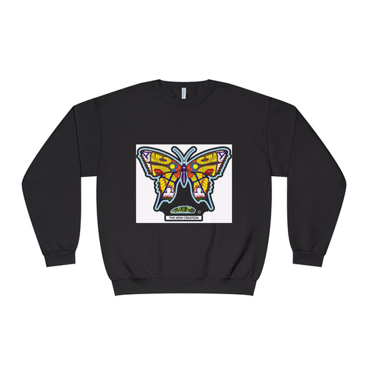 Butterfly Art Unisex Crewneck Sweatshirt, Cozy Butterflies Gift, Spring Apparel, Nature Lover Sweatshirt, Unique Graphic Sweatshirt