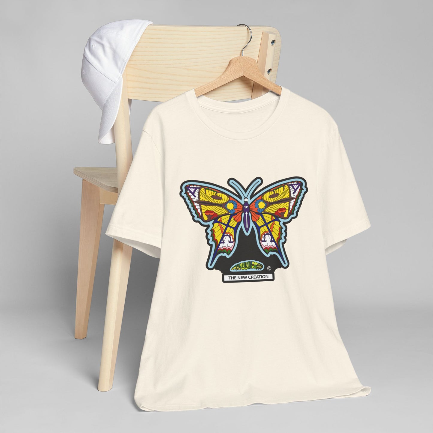 Vibrant Butterfly T-Shirt, Women Graphic Tee