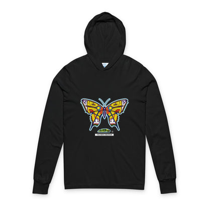Butterfly Graphic Unisex Hoodie - Stylish Long Sleeve Tee for Nature Lovers, Outdoor Activities, Gifts for Her, Casual Wear