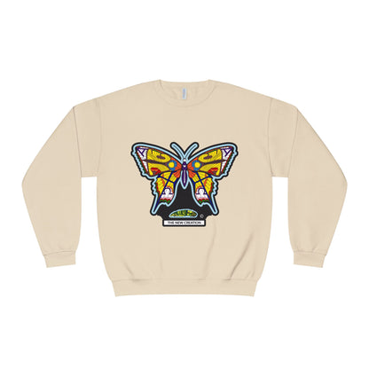 Butterfly Art Unisex Crewneck Sweatshirt, Cozy Butterflies Gift, Spring Apparel, Nature Lover Sweatshirt, Unique Graphic Sweatshirt