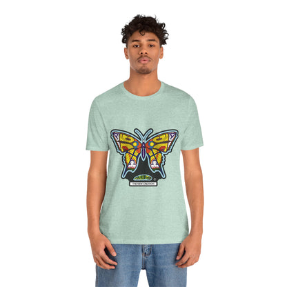Colorful Butterfly Graphic Tee, Men's