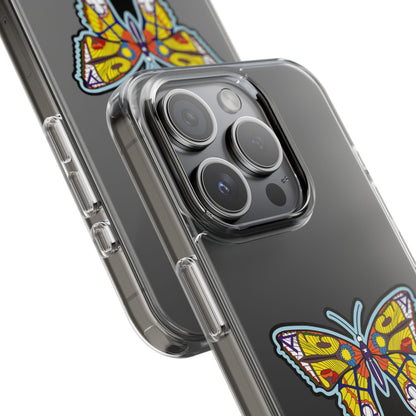 Colorful Butterfly Clear Phone Case – Sleek Transparent Cover, Artistic Print, Lightweight Shockproof Design